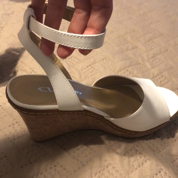 CL by Laundry White Cork Wedge Sandals - Picture 8 of 8